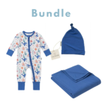 Baby Gift Set – Sleepsuit, Swaddle & Hat (Blue)