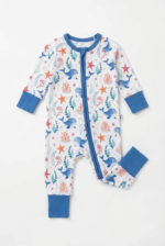 Baby Gift Set – Sleepsuit, Swaddle & Hat (Blue) - Image 4