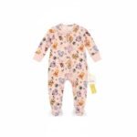 Baby Gift Set – SleepSuit, Swaddle & Hat (Beige) - Image 4