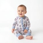 Set Of 3 Bamboo Spandex Zipper Sleepsuit (For Little boys) - Image 4