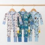 Set Of 3 Bamboo Spandex Zipper Sleepsuit (For Little boys)